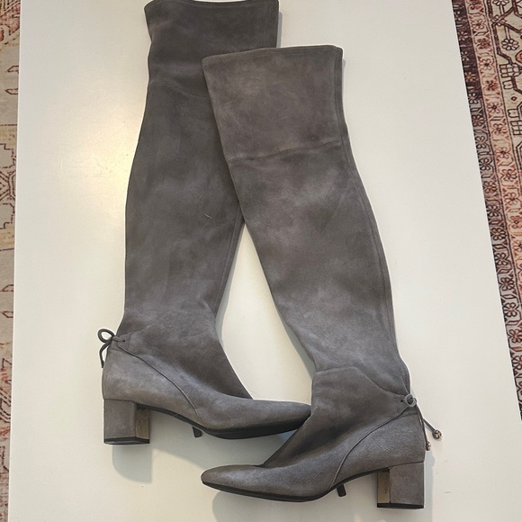 Tory Burch Shoes - Tory Burch Gray Over the Knee Boots